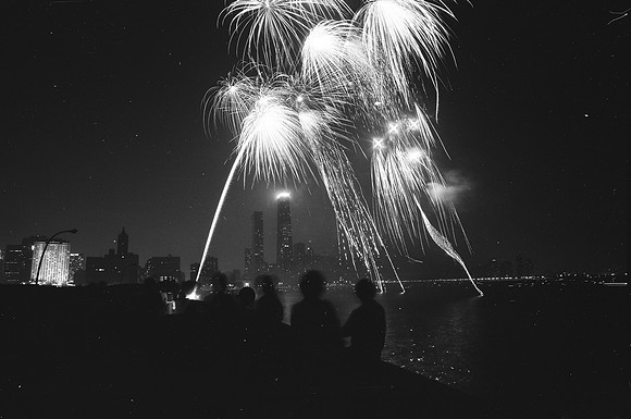 Fireworks display at the 1978 ChicagoFest (ST-19031816-0001)