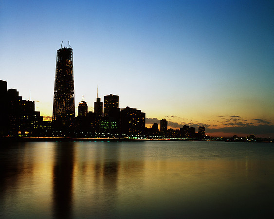 Chicago cityscape after sunset (HB-31216-C)