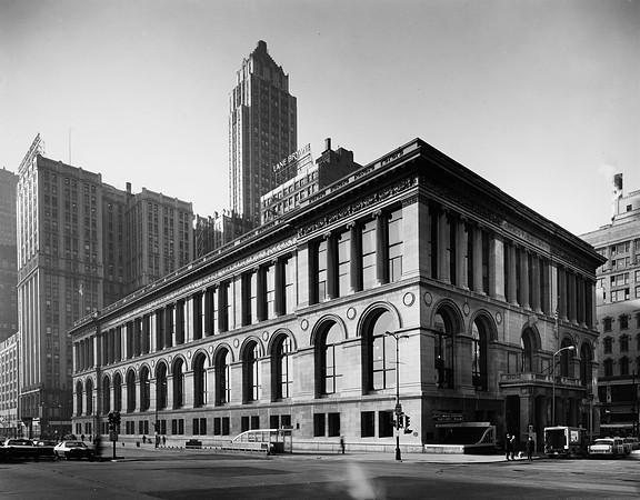 Northeast corner of Chicago Public Library (HB-33238-J)