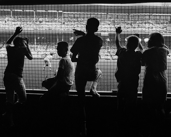 Young White Sox fans watch game at Comiskey Park (ST-17500298)