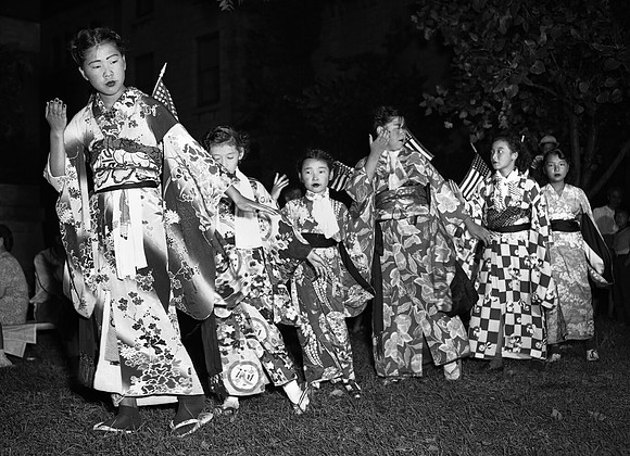 Japanese-American girls celebrate Obon (ST-17500914)